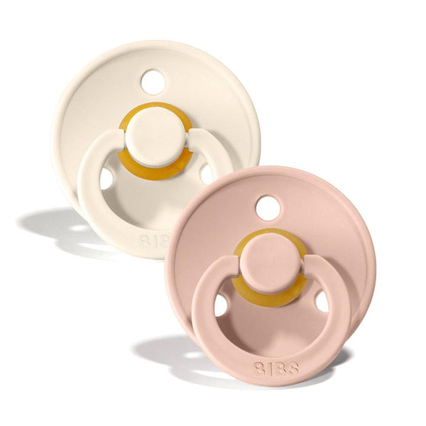 Bibs 2-pak rund sut, str 3 - Ivory/Blush