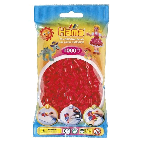Hama perler 1000 stk rød, frv 05