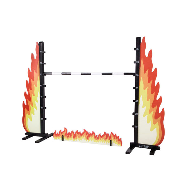 by Astrup spring til kæpheste, ild