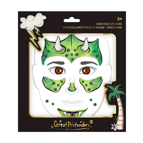 Great Pretenders ansigts stickers, dinosaur