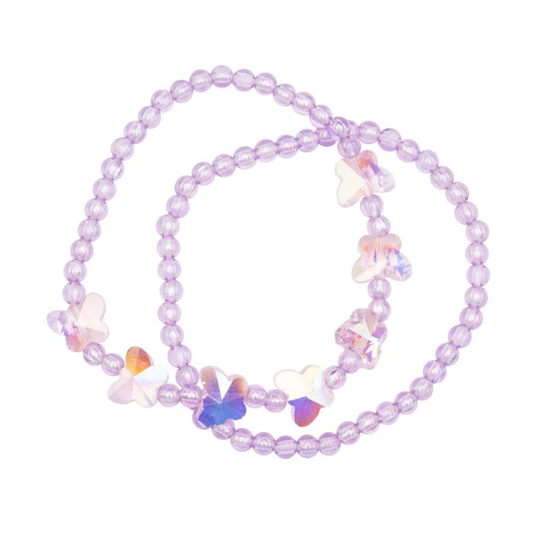 Great Pretenders armbånd, Shimmer Butterfly lilla