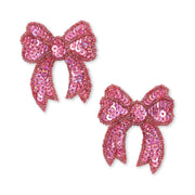 01_Konges Sløjd 2-pak paillet sløjfe hårclips, rapture rose.jpg