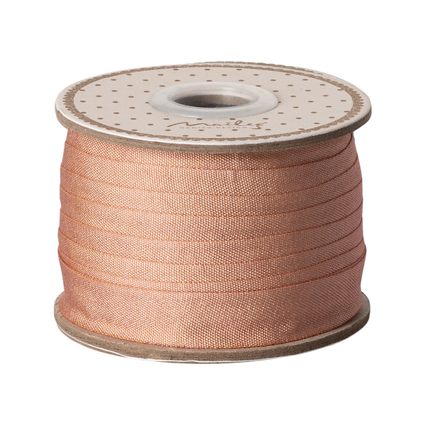 Maileg Gavebånd peach rose, 13 mm x 10 m