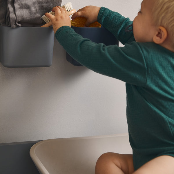 Leander bokse 3 pk. m. 2 korte skinner, Dusty Grey