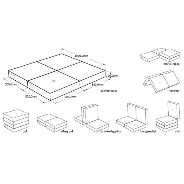 byKlipKlap 4-fold madras, grøn