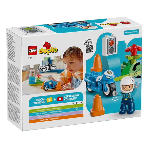 LEGO® DUPLO  Blå Politimotorcykel