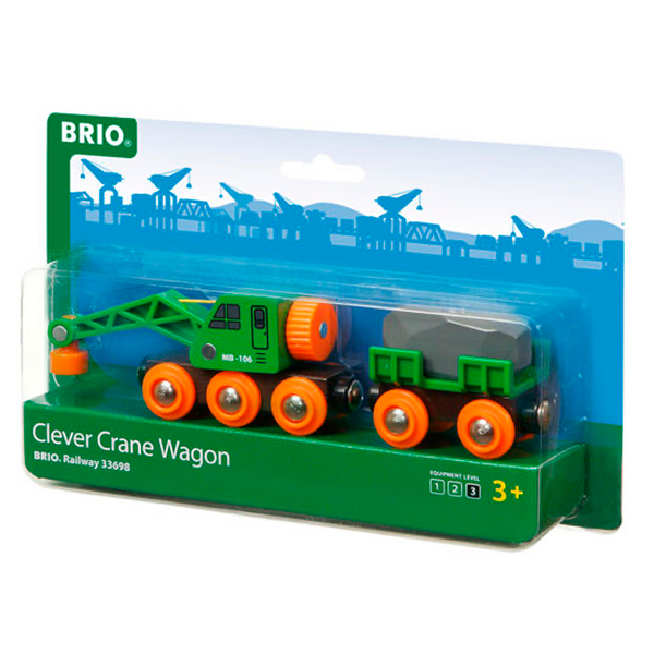 BRIO togvogn med kran