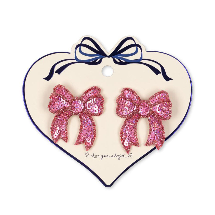 03_Konges Sløjd 2-pak paillet sløjfe hårclips, rapture rose 2.jpg