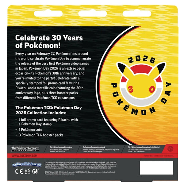 Pokémon 3-Pak Blister, Pokémon Day 2026 - Pikachu
